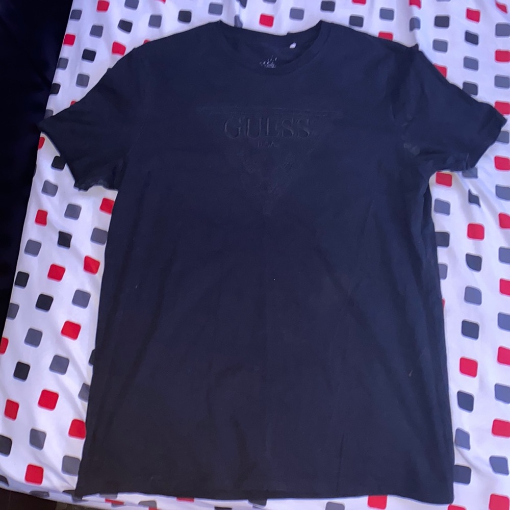 Black on Black Mens Guess Tshirt